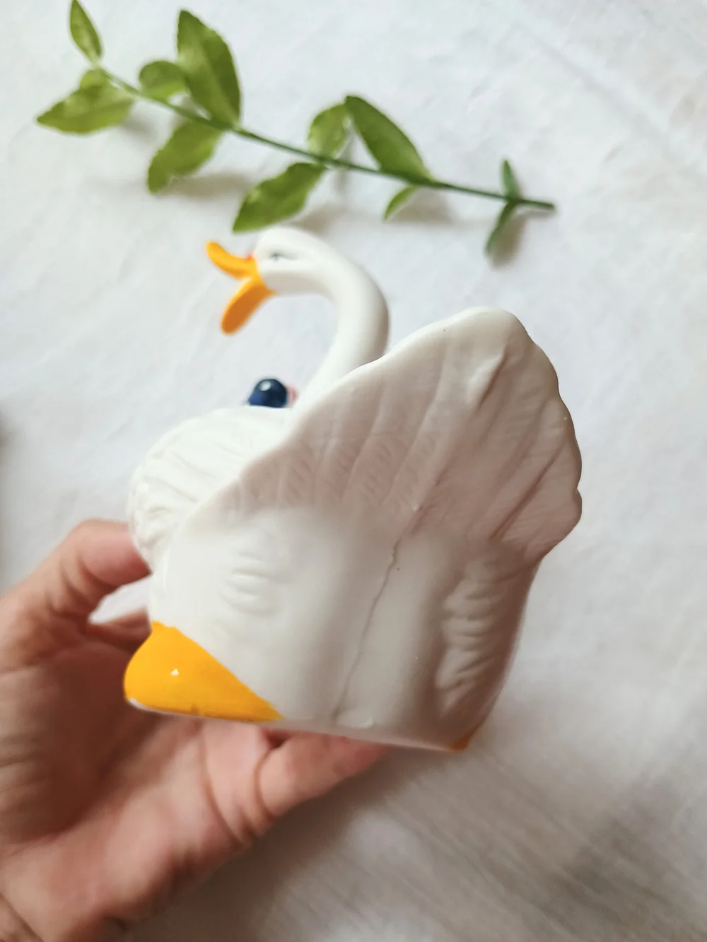 🧦 ECLECTIC GRANDPA 🧦 2 RARE TRu VTG Dapper Core Geese / Swan Ceramic Figurines